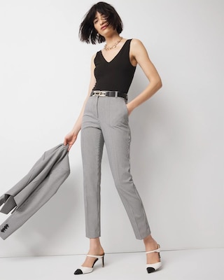 激安/新作 Gingham in Ankle Slim Elle WHBM® | Market Black House White ルームウェア・パジャマ